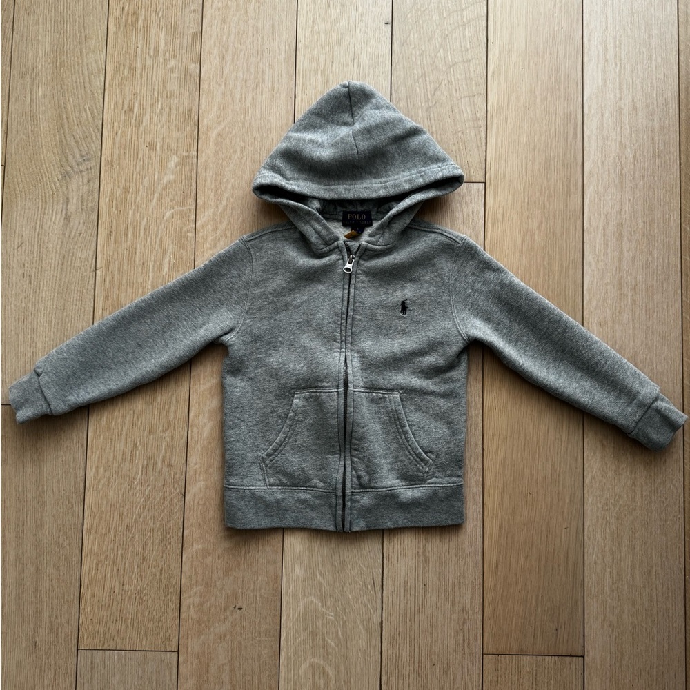 Polo by Ralph Lauren Kids Gray Hooded Zip-Up Sweatshirt